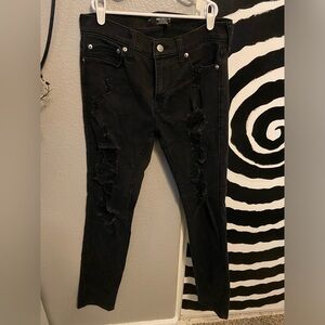 Black Ripped Skinny Jeans Hollister